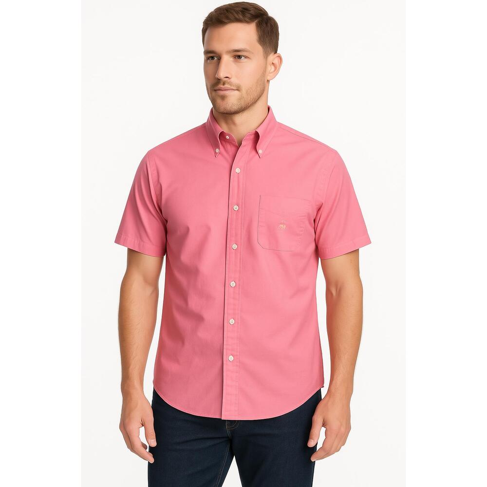 Brooks Brothers Shirt Mens Large Slate Rose Pink Button Down Regent Fit